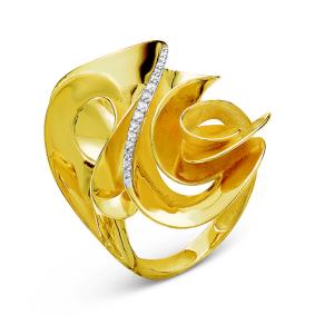 Золотое кольцо КЮЗ Del'ta Dд110001л с бриллиантом Dд110001л фото