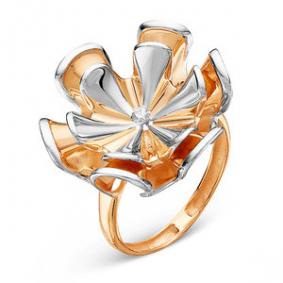 Золотое кольцо КЮЗ Del'ta Dд110006/1 с бриллиантом Dд110006/1 фото