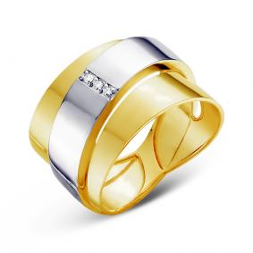 Золотое кольцо КЮЗ Del'ta Dд110007л с бриллиантом Dд110007л фото