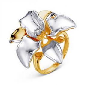 Золотое кольцо КЮЗ Del'ta Dд110026л с бриллиантом Dд110026л фото