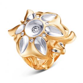 Золотое кольцо КЮЗ Del'ta Dд110040 с бриллиантом Dд110040 фото