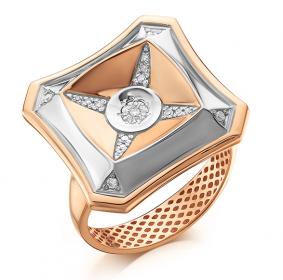 Золотое кольцо КЮЗ Del'ta Dд110055/1 с бриллиантом Dд110055/1 фото