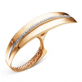 Золотое кольцо КЮЗ Del'ta Dд110062 с бриллиантом Dд110062 фото