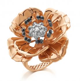 Золотое кольцо КЮЗ Del'ta Dд110070р с бриллиантом Dд110070р фото