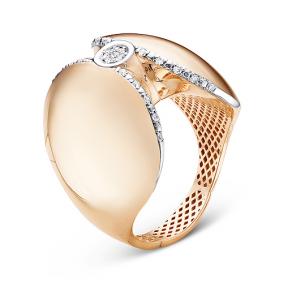 Золотое кольцо КЮЗ Del'ta Dд110071 с бриллиантом Dд110071 фото