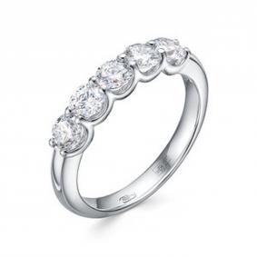 Кольцо из белого золота КЮЗ Del'ta Dд1101515рб с бриллиантом Dд1101515рб фото