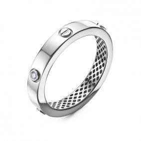 Кольцо из белого золота КЮЗ Del'ta Dд1101531рб с бриллиантом Dд1101531рб фото