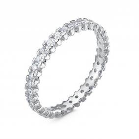 Кольцо из белого золота КЮЗ Del'ta Dд1101629рб с бриллиантом Dд1101629рб фото