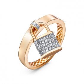 Золотое кольцо КЮЗ Del'ta Dд1101651р с бриллиантом Dд1101651р фото