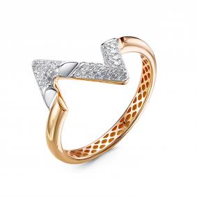 Золотое кольцо КЮЗ Del'ta Dд1101713р с бриллиантом Dд1101713р фото