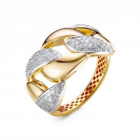 Золотое кольцо КЮЗ Del'ta Dд1101724рл с бриллиантом Dд1101724рл фото