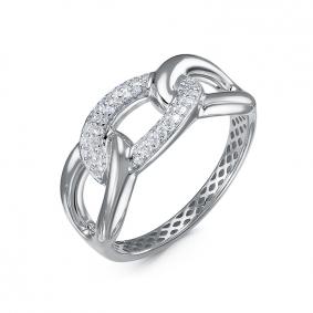 Кольцо из белого золота КЮЗ Del'ta Dд1101744рб с бриллиантом Dд1101744рб фото