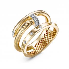 Золотое кольцо КЮЗ Del'ta Dд1101790рл с бриллиантом Dд1101790рл фото