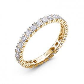 Золотое кольцо КЮЗ Del'ta Dд1101825рл с бриллиантом Dд1101825рл фото