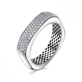 Кольцо из белого золота КЮЗ Del'ta Dд1101850рб с бриллиантом Dд1101850рб фото