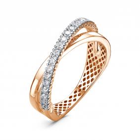 Золотое кольцо КЮЗ Del'ta Dд1101863р с бриллиантом Dд1101863р фото