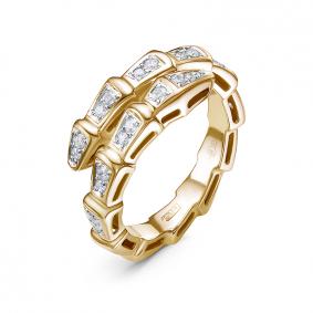 Кольцо из лимонного золота КЮЗ Del'ta с бриллиантом Dд1101892рл Dд1101892рл фото