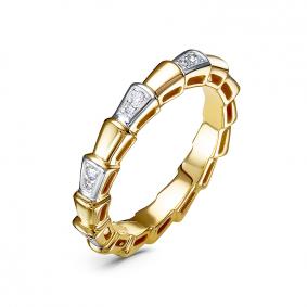 Кольцо из лимонного золота КЮЗ Del'ta Dд1101910рл с бриллиантом Dд1101910рл фото