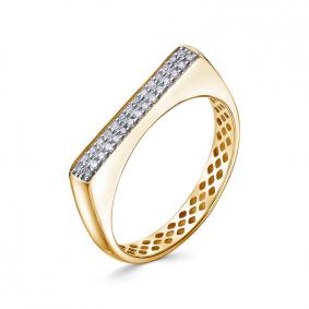 Кольцо из лимонного золота КЮЗ Del'ta Dд1101997рл с бриллиантом Dд1101997рл фото