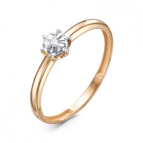 Золотое кольцо КЮЗ Del'ta Dд1102039р с бриллиантом Dд1102039р фото