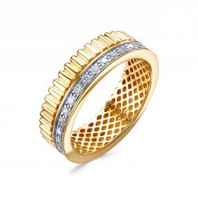 Кольцо из лимонного золота КЮЗ Del'ta Dд1102045рл с бриллиантом Dд1102045рл фото