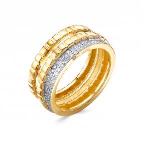 Кольцо из лимонного золота КЮЗ Del'ta Dд1102056рл с бриллиантом Dд1102056рл фото