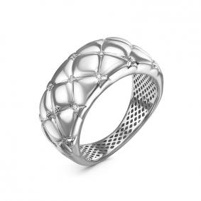 Кольцо из белого золота КЮЗ Del'ta Dд110467рб с бриллиантом Dд110467рб фото