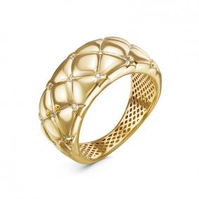 Кольцо из лимонного золота КЮЗ Del'ta Dд110467рл с бриллиантом Dд110467рл фото