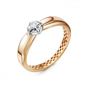 Золотое кольцо КЮЗ Del'ta Dд110660р с бриллиантом Dд110660р фото