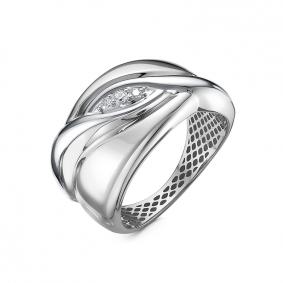 Кольцо из белого золота КЮЗ Del'ta Dд110692рб с бриллиантом Dд110692рб фото