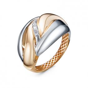 Золотое кольцо КЮЗ Del'ta Dд110694р с бриллиантом Dд110694р фото