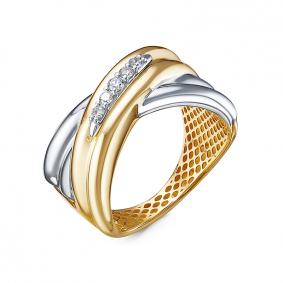 Золотое кольцо КЮЗ Del'ta Dд110695рл с бриллиантом Dд110695рл фото