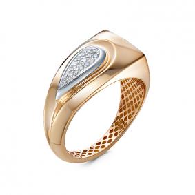 Золотое кольцо КЮЗ Del'ta Dд110696р с бриллиантом Dд110696р фото