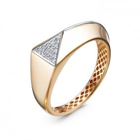 Золотое кольцо КЮЗ Del'ta Dд110697р с бриллиантом Dд110697р фото