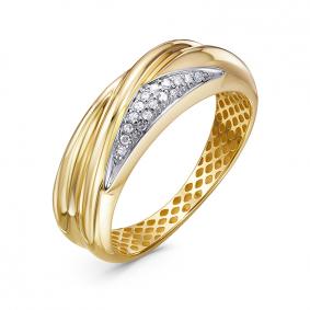 Кольцо из лимонного золота КЮЗ Del'ta Dд110710рл с бриллиантом Dд110710рл фото