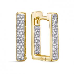 Серьги из лимонного золота КЮЗ Del'ta Dд1202003рл с бриллиантом Dд1202003рл фото