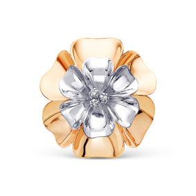 Золотая подвеска КЮЗ Del'ta Dд130002 с бриллиантом Dд130002 фото