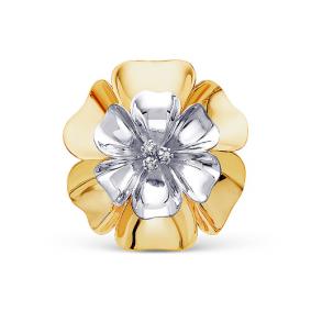 Золотая подвеска КЮЗ Del'ta Dд130002л с бриллиантом Dд130002л фото