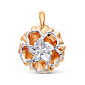 Золотая подвеска КЮЗ Del'ta Dд130003 с бриллиантом Dд130003 фото