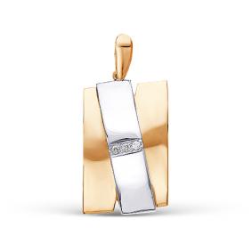 Золотая подвеска КЮЗ Del'ta Dд130007 с бриллиантом Dд130007 фото