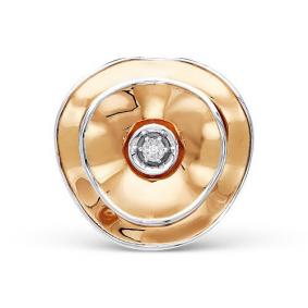 Золотая подвеска КЮЗ Del'ta Dд130008 с бриллиантом Dд130008 фото