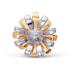 Золотая подвеска КЮЗ Del'ta Dд130013 с бриллиантом Dд130013 фото