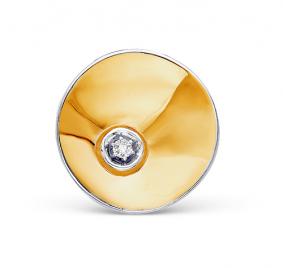 Золотая подвеска КЮЗ Del'ta Dд130019л с бриллиантом Dд130019л фото