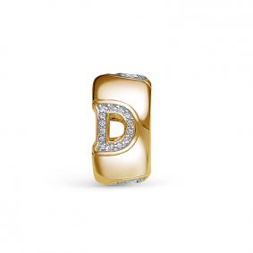 Золотая подвеска КЮЗ Del'ta Dд1301871рл с бриллиантом Dд1301871рл фото