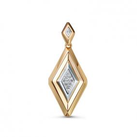Золотая подвеска КЮЗ Del'ta Dд130675р с бриллиантом Dд130675р фото