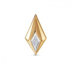 Золотая подвеска КЮЗ Del'ta Dд130676р с бриллиантом Dд130676р фото
