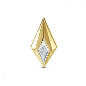 Подвеска из лимонного золота КЮЗ Del'ta Dд130676рл с бриллиантом Dд130676рл фото