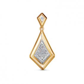 Золотая подвеска КЮЗ Del'ta Dд130677р с бриллиантом Dд130677р фото