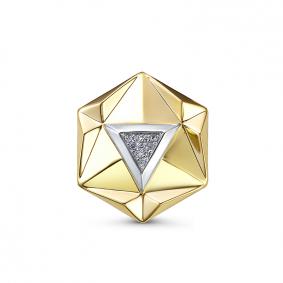 Подвеска из лимонного золота КЮЗ Del'ta Dд130679рл с бриллиантом Dд130679рл фото