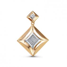 Золотая подвеска КЮЗ Del'ta Dд130681р с бриллиантом Dд130681р фото